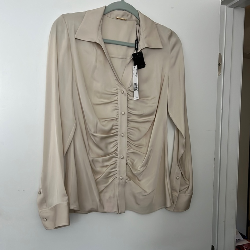 NWT Elie Tahari Long Sleeve Top Women’s size 8